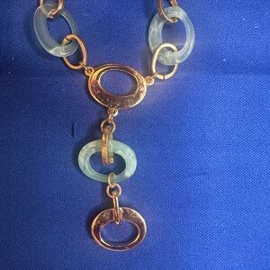 Elegant Gold and Blue Women's Necklace